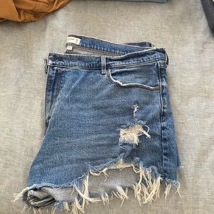 Abercrombie & Fitch Blue High Rise Denim Shorts